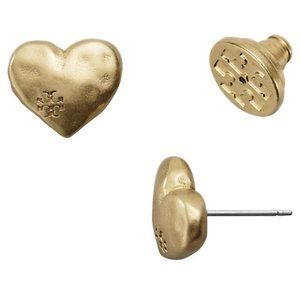 NEW Tory Burch Heart Stud Earrings